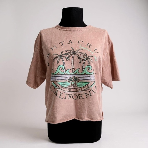 Santa Cruz Skateboards California Tee in Peach Pink - Picture 3 of 16
